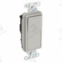 BRYANT Wall Switch: Rocker Switch, 3-Way, Maintained, Gray, 120/277V AC, 20 A (MPN 9903GRY). Key specifications — Illuminated: No; Voltage Rating: 120/277V AC.