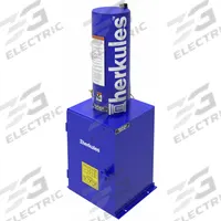 HERKULES Paint Can Crusher: 19 in Lg, 43 1/4 in Overall Ht, 16 1/2 in Wd, 17 1/2 in Chamber Ht (MPN HCR2). Key specifications — Brand: HERKULES; Includes: Safety Door Lock; Crushing Mechanism: Air Cylinder; Crusher Capacity: (1) 7 qt Can.