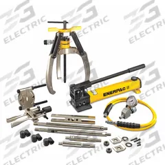 ENERPAC Hydraulic Puller Set: 5 ton Capacity with Attachments, 10 ton Cylinder Nominal Capacity (MPN LGHMS310H). Key specifications — attr98874: ENERPAC; attr96739: Gauge Adaptor Assembly; attr1177737: Hand Pump.