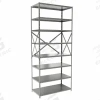 HALLOWELL Metal Shelving: Standalone, Medium-Duty, 36 in x 18 in, 84 in Overall Ht, 8 Shelves (MPN F4513-18HG). Key specifications — Frame Material: Steel; Shelving Material: Steel; Assembled: Unassembled; Color: Gray; Brand: HALLOWELL.