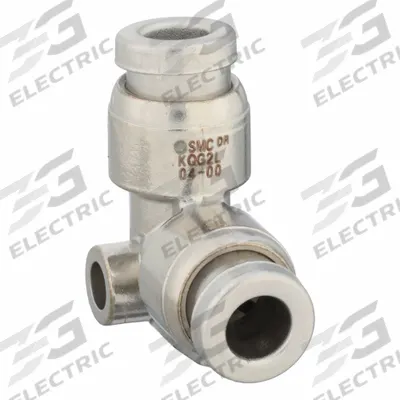SMC Push-Fit Elbow Fitting: 4 mm OD x 4 mm OD Size, Push-to-Connect x Push-to-Connect - Stainless Steel Tube Fittings