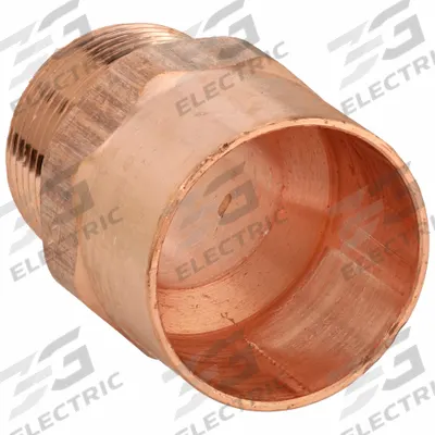 NIBCO Sweat Fitting Adapter: 1 1/2 in CTS x 1 in Pipe, Cup x MNPT, Wrot Copper (MPN 604R 11/2x1) - Wrot Copper Tube Fittings