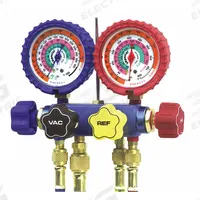 IMPERIAL Manifold Gauge: 4 Valves, 4 Hoses, Series 600, For R-22/R-404A/R-410A (MPN 644-C). Key specifications — Product Type: Manifold Gauge Set; For Refrigerant Type: R-410A; Brand: IMPERIAL; Gauge Boots: Yes.