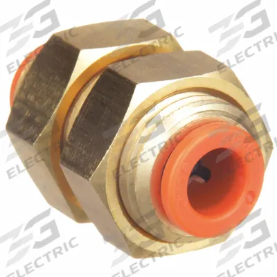 SMC Push-Fit Union Fitting: 5/32 in OD x 5/32 in OD Size, Push-to-Connect x Push-to-Connect - Polybutylene & Brass Tube Fittings