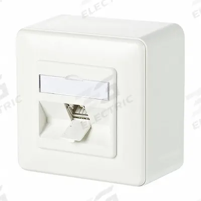 METZ CONNECT Wall Outlet: AP, GD-Zn (Zinc Die-Cast), IDC Connection x RJ45 - Voice & Data Housings, Panels & Connector Components