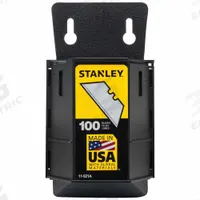 STANLEY Utility Blade: 2 7/16 in Blade Lg, 3/4 in Blade Wd, 0.024 in Blade Thick, Steel, 100 PK (MPN 11-921A). Key specifications — attr307708: 4A804; attr307711: Steel; attr307707: Yes; attr324888: STANLEY.