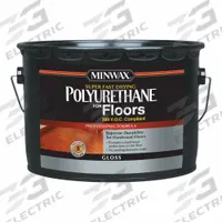 MINWAX Finish: Varnish, Interior, Oil, 2.5 gal Container Size, Wood, Semi-Gloss, Clear, Transparent (MPN 130340000). Key specifications — Brand: MINWAX; Transparency: Transparent; Use Location: Interior; Sheen: Semi-Gloss; Sub-Brand: Minwax; Color: Clear; Resin Type: Polyurethane.