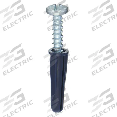 APPROVED VENDOR Conical Anchor Kit: 3/16 in Dia, 7/8 in Overall Lg, Plastic, Plain, Plastic - Conical Plug Anchors