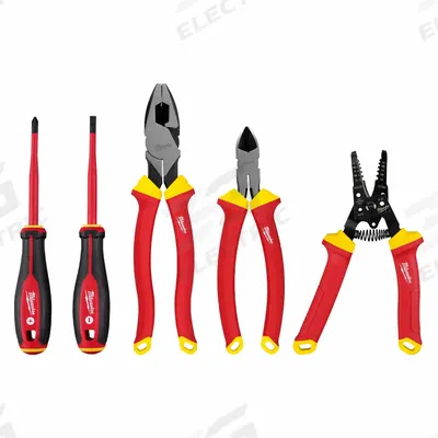MILWAUKEE Hand Tool Kit: Insulated, 5 Total Pcs - Tool Only Sets