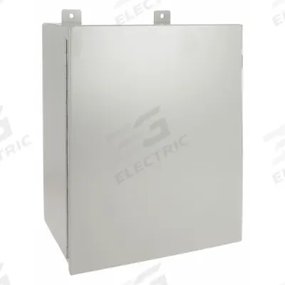 WIEGMANN Enclosure: Steel, 24 in x 20 in x 9 in, NEMA 12/13, Solid Cover - Steel Dust-Tight Enclosures