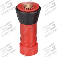 APPROVED VENDOR Fire Hose Nozzle: Adj Gallonage, Fog, 6AKC6. Key specifications — Product Type: Fire Hose Nozzle; Thread Type: GHT; Base Type: Swivel; Body Material: Plastic; Activates By: Twist; Spray Pattern: Fog/Straight Stream; Brand: APPROVED VENDOR; Activation Method: Twist.