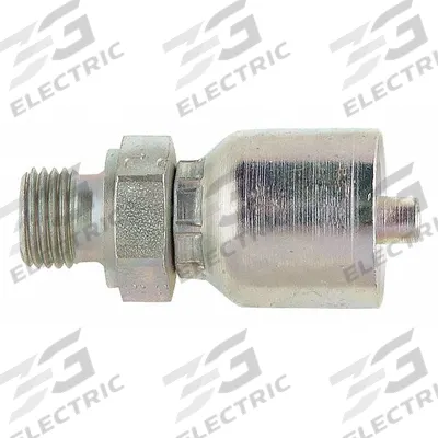PARKER Hydraulic Crimp Fitting: Steel x Steel, Straight, -12 For Hose Dash Size - Parker Crimp Hydraulic Hose Fittings with BSPP Connection