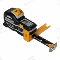 REEKON TOOLS Digital Tape Measure: Inch, Magnetic Single Hook Tip, Plastic with Rubberized Grip (MPN RKN-T1M-16-001). Key specifications — attr1227124: Magnetic Hook; attr1227076: REEKON TOOLS; attr1227102: ± 0.02 in; attr1227116: 1/16 in; attr1227123: SAE; attr1227126: Magnetic Single Hook.