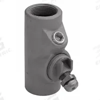 Sealing Fitting - Vertical: Iron, 1 1/4 in Trade Size, Female, 5 1/2 in Overall Lg (MPN EYDEF125). Key specifications — Brand: APPLETON ELECTRIC; Connection Type: Threaded; Thread Gender: Female; Ends - Hazardous Fittings: 1-1/4 in FNPT x 1-1/4 MNPT; Material: Iron; Hazardous Location Rating: Class II, Division 1 and 2, Groups E, F, G; Thread Type: NPT; Standards: UL 886.