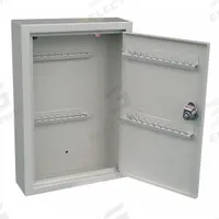 Key Box: 40 Key Capacity, Single Key Lock, Steel, Beige, 12 in Ht, 8 1/4 in Wd, 2 3/4 in Dp (MPN 33J869). Key specifications — Brand: APPROVED VENDOR; Finish: Powder Coated; Includes Key Tags: Includes Key Tags; Includes Mounting Hardware: Mounting Hardware Included; Color: Beige; Mounting Location: Wall; Material: Steel.