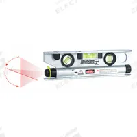 JOHNSON LEVEL Magnetic Laser Torpedo Level: 0 Lines and 1 Dots, Red Beam, 0 Planes, Included, Case (MPN 40-6164). Key specifications — attr935979: AAA; attr934757: JOHNSON LEVEL; attr936112: ±1/8 in @ 50 ft; attr936114: Manual Leveling; attr935981: Case.