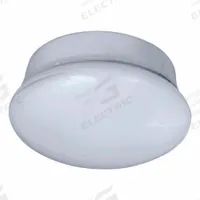 Spin Light: 7 in Dia, White, 1,000 lm, 10.5 W, 3000K/4000K/5000K, Plastic, Acrylic Shade Lens (MPN C02002403D). Key specifications — Voltage: 120V AC; Includes: SPEEDMOUNT® Bracket included; Housing Material: Plastic; Brand: ETI; Color Temperature: 5000K; Housing Finish/Housing Color (Broad): White.