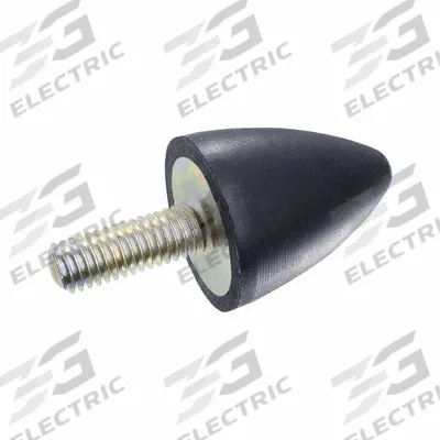 JW WINCO Vibration-Isolating Mount: Conical, Natural Rubber - Male x Non-Threaded Vibration-Isolating Mounts