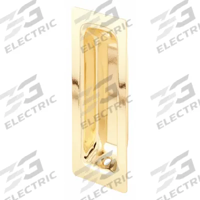 PRIME-LINE Tray Pull: Unthreaded Holes, Brass, Gold, Tray, 3 1/4 in Overall Lg - Oblong Recessed Pull Handles