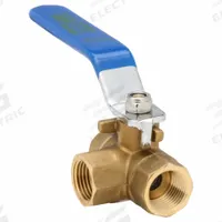 APPROVED VENDOR Manual Three-Way Ball Valve: 3/8 in, Brass, FNPT x FNPT x FNPT, Std Port Ball Port (MPN 1PYZ9). Key specifications — Brand: APPROVED VENDOR; Handle: Lever.
