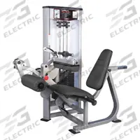 PROMAXIMA Seated Leg Curl: Steel, Powder Coated, Gray, Black, Vinyl, 72 in Overall Lg, 1 Stations (MPN P-5300)