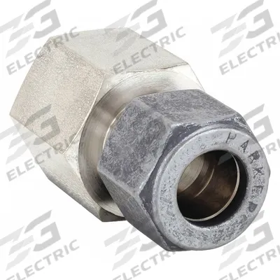 PARKER Compression Fitting Adapter: 1/4 in OD x 1/4 in Pipe Fitting Size - Single-Ferrule Stainless Steel Fittings