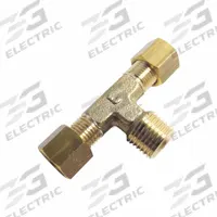 PARKER Compression Tee Fitting: 10 mm OD x 10 mm OD x 1/4 in Pipe Fitting Size, Brass (MPN 0108 10 13). Key specifications — Brand: PARKER.