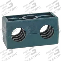 ZSI Vibration-Dampening Beta Clamp: Ribbed Bore, 304 Stainless Steel Clamp, Polypropylene Cushion (MPN T2010S-SS)
