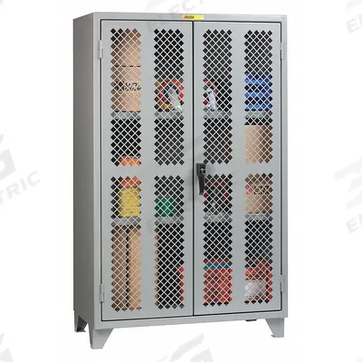 LITTLE GIANT Storage Cabinet: 30 in x 60 in x 78 in, 2 Adj Shelves, Swing Handle & Keyed - Industrial Ventilated Shelf Cabinets