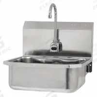 SANI-LAV Hands-Free Sink: 1 Stations, 7 in Bowl Dp, 17 in Bowl Lg, 14 in Bowl Wd, Faucet Included (MPN ESB2-505L-0.5). Key specifications — Includes Side Splash: Side Splash Not Included; Series: Stainless Steel Hand Wash Sink; Brand: SANI-LAV; Power Source: Battery Powered.