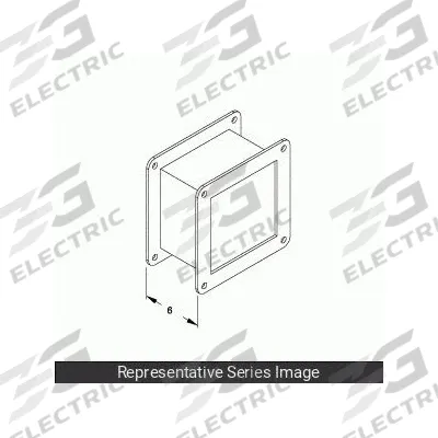 HAMMOND MANUFACTURING Wireway Nipple: 4 in Wd, 4 in Ht, 6 in Lg, 4 in Ht, Stainless Steel - Nipples for Corrosion-Resistant Washdown Wireways