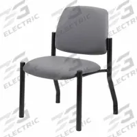 BOSS Frame Chair: Gray, Silver, 0 Casters/Glides, Antimicrobial Material, 22 in Overall Wd, Vinyl (MPN B9595AM-GY). Key specifications — Brand: BOSS; Features: Antimicrobial Material; Back Material: Vinyl; Seat Material: Vinyl; Chair Material: Vinyl.