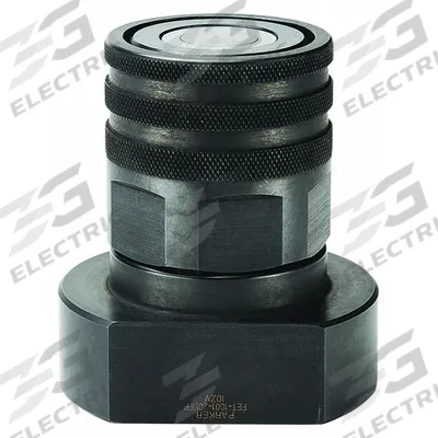 PARKER Hydraulic Quick Connect Hose Coupling: 3/4 in Coupling Size, Steel - Parker FET Series Hydraulic Quick-Connect Coupling Bodies