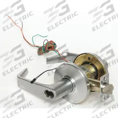 STANLEY SECURITY SOLUTIONS Door Lockset: Storeroom Lever Locksets, Chrome, ADA Compliant, Electrical (MPN 9KW37DEU15DSTK626RQE). Key specifications — Ligature Resistance: Not Ligature-Resistant; Brand: STANLEY SECURITY SOLUTIONS; Visual Indicator Message: No Message; Lockset Style: Angled; ADA Compliant: Yes; Finish: Satin Chromium-Plated : Zinc Alloy.