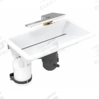 BRADLEY Bathroom Sink Kit: Designer White, Terreon®, 24 1/2 in Overall Lg, 14 1/2 in Overall Wd (MPN WB2-WB-TR1-0052). Key specifications — Includes: Bradley Navigator Thermostatic Mixing Valve Assembly; Brand: BRADLEY; Color: Designer White; Sink Material: Terreon®.