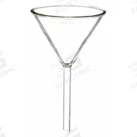 APPROVED VENDOR Short Stem Funnel: 3.3 Borosilicate Glass, 15 mL, 57 mm, 8 mm, 60 mm Stem Lg (MPN 5YHV8). Key specifications — attr1372202: Funnel; attr1372195: Colorless; attr1372208: APPROVED VENDOR.