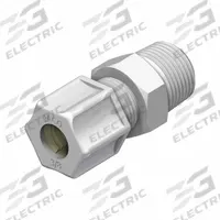 JACO Male Compression Connector: 1/2 in OD x 1/4 in Pipe Size, Compression x MNPT, 5 PK (MPN 10-8-4-P-PG). Key specifications — Standards: NSF 14 Listed; Brand: JACO.