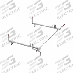 WEATHER GUARD Van Roof Rack: Aluminum, 16 in Overall Ht, 99 in Overall Lg, 67 1/2 in Overall Wd (MPN 223-3-03). Key specifications — Material: Aluminum; Finish: Powder-Coated; Brand: WEATHER GUARD; Color: White.