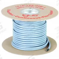 CHAINFLEX Control Cable: 18 AWG Conductor Size, 4 Conductors, PVC, 100 ft, Gray (MPN CF130US-07-04-100). Key specifications — Conductor Size: 18 AWG; Minimum Bend Radius Factor - Fixed: 5 x OD; Minimum Bend Radius Factor - Flexible: 7.5 x OD; Shielding: Unshielded; Brand: CHAINFLEX.