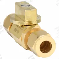 APPROVED VENDOR Manual Two-Way Ball Valve: 3/8 in, Brass, Straight, Sweat x Sweat, Two-Piece, Tee (MPN G-BVRM-38Y). Key specifications — Brand: APPROVED VENDOR; Handle: Tee.