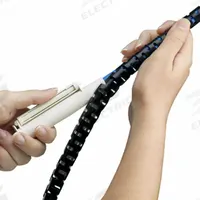 Split Harness Wrap: 1 1/2 in Inside Dia, Abrasion Resistant, 50 ft Lg, Polyethylene, -40°F to 122°F (MPN PW150F-L). Key specifications — Color: Natural; Material: Polyethylene; Brand: PANDUIT.