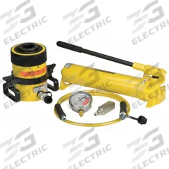 ENERPAC Hollow Hydraulic Ram and Pump Set: 60 ton Cylinder Nominal Capacity, 3 in Cylinder Stroke (MPN SCH603H). Key specifications — attr96781: RCH603; attr96779: 5ZL54 (Mfr. No. RCH603); attr96780: 6W462 (Mfr. No. P392); attr98877: ENERPAC.