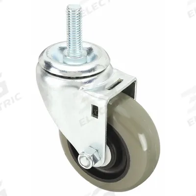 APPROVED VENDOR Stem Caster: 3 1/2 in Wheel Dia., 1 1/4 in Wheel Wd, Swivel, Swivel - NSF-Listed Sanitary Threaded Stem Casters