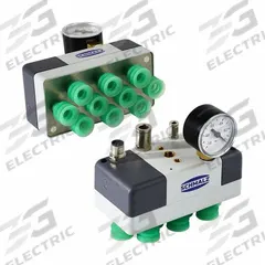 SCHMALZ Large Area Vacuum Gripping System: FQE Xc, 10 Suction Cells, 2 Ejectors, 120 mm Overall Lg (MPN 10.01.44.00371). Key specifications — attr1015376: 10.01.44.00371; attr1015378: Normally Open.