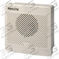 PATLITE Audible Alarm: Tone Sound, 12 W Watt, 12 to 24V DC, Indoor/Outdoor, BK-24E-J. Key specifications — Brand: PATLITE; Color: Light Gray; Operating Voltage: 12 to 24V DC.