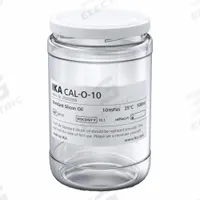 IKA Silicon Oil: 10 cps Viscosity, 500 mL Volume, Clear Glass, Jar, Liquid, 12 mo Shelf Life (MPN 25000398). Key specifications — Brand: IKA; Compatible Product Type: Viscometers.