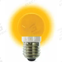 APPROVED VENDOR Compact LED Bulb: Medium Screw (E26), LED, (G) Globe, G12, 2.5 W Watt, 1800K, Amber (MPN LM40F1WE26-A). Key specifications — attr233510: G12; attr233525: 90 to 240V AC; attr233549: Amber; attr518949: 1800K; attr239859: APPROVED VENDOR; attr935304: Colored.