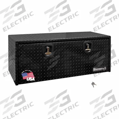 BUYERS PRODUCTS Underbody Truck Box: Underbody Truck Box, Single Drop-Down Door Door, Black - Single Drop-Down Door Boxes
