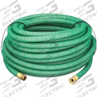 Water Hose: TPE, 5/8 in Inside Dia., 100 ft Lg, 5/8 in MGHT x 5/8 in MGHT, Green (MPN PGH-100-GN). Key specifications — Temp. Range: 158°F; Hose Configuration: Coupled Assembly; Hose Fitting A Material: Brass; Brand: TUFF GUARD; Hose Fittings: Brass 5/8 in FGHT x Brass 5/8 in MGHT.