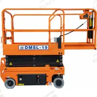 BALLYMORE Mobile Personnel Lift: Battery, Drivable, 19 ft Elevated Platform Ht, 66 in x 29 in (MPN DMSL-19). Key specifications — Brand: BALLYMORE; Features Included: Platform Extension.